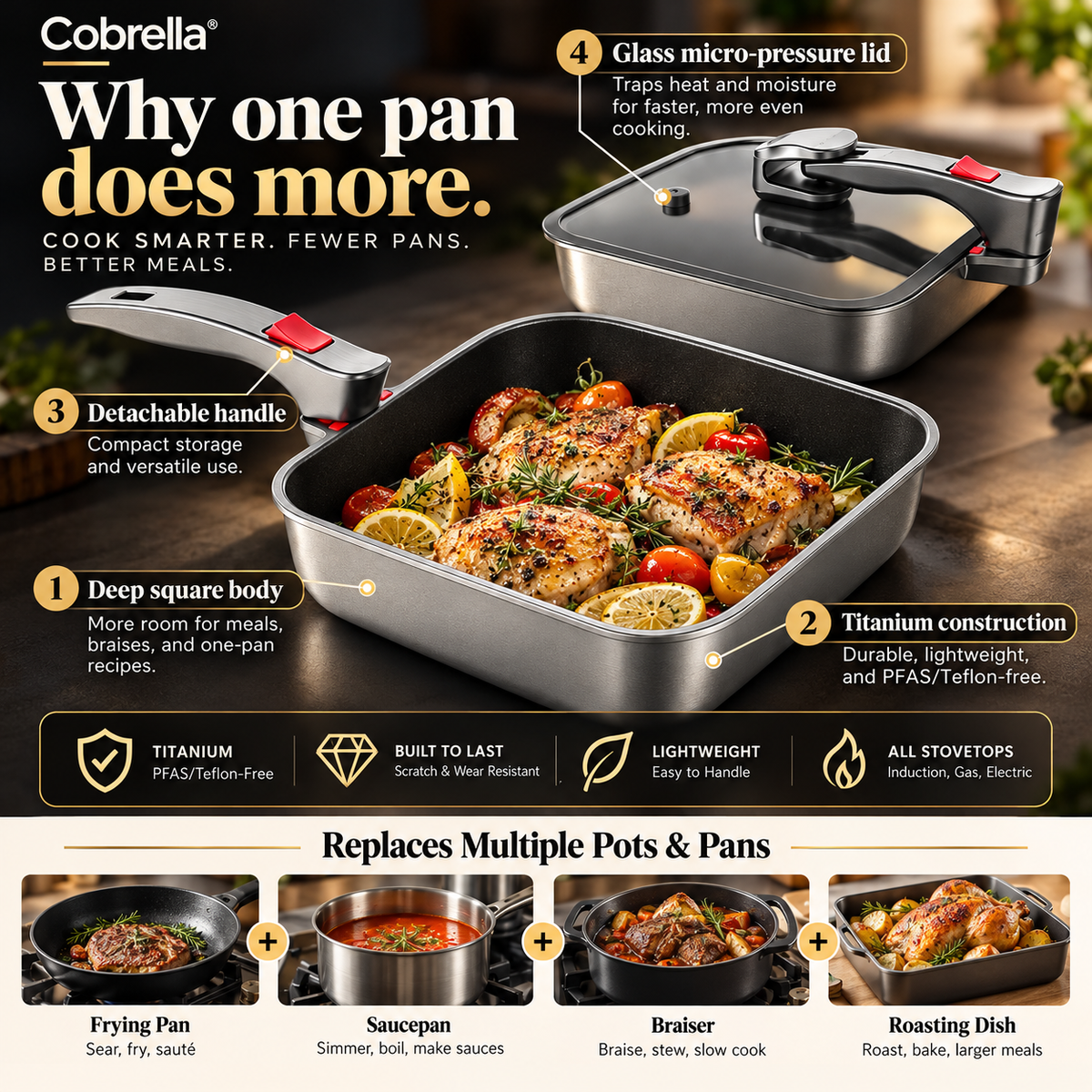 Cobrella™ Titanium-Reinforced Pan