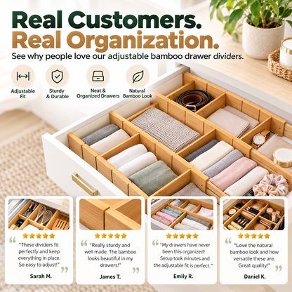 Bamboo Drawer Organizer
