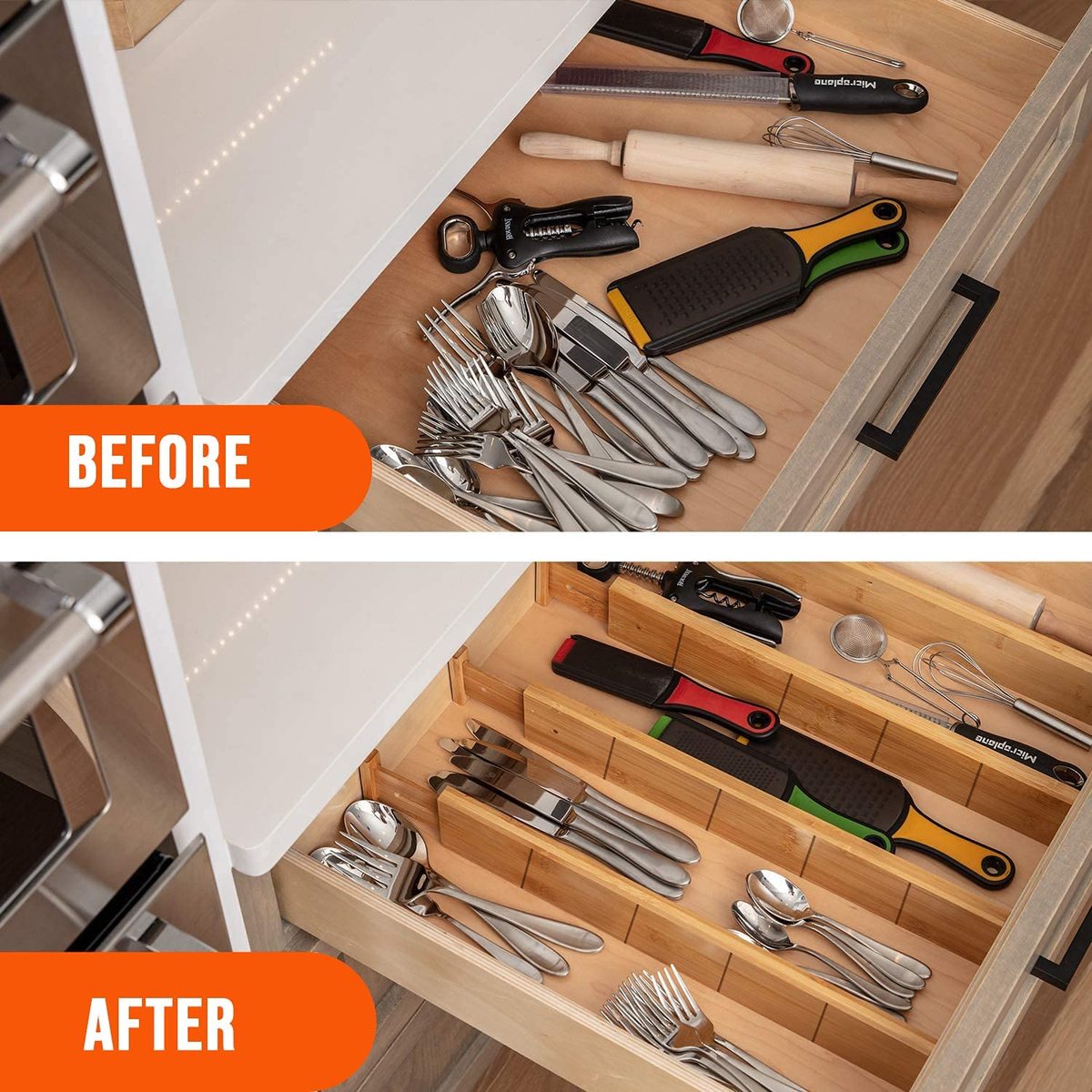 Bamboo Drawer Organizer