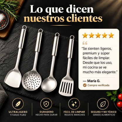 4-Piece Titanium Utensil Set